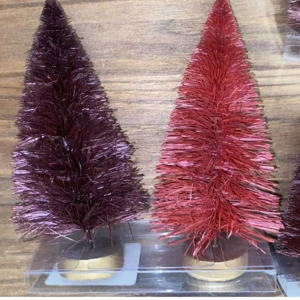 Target bottle brush Christmas tree set pink purple gold bullseye playground